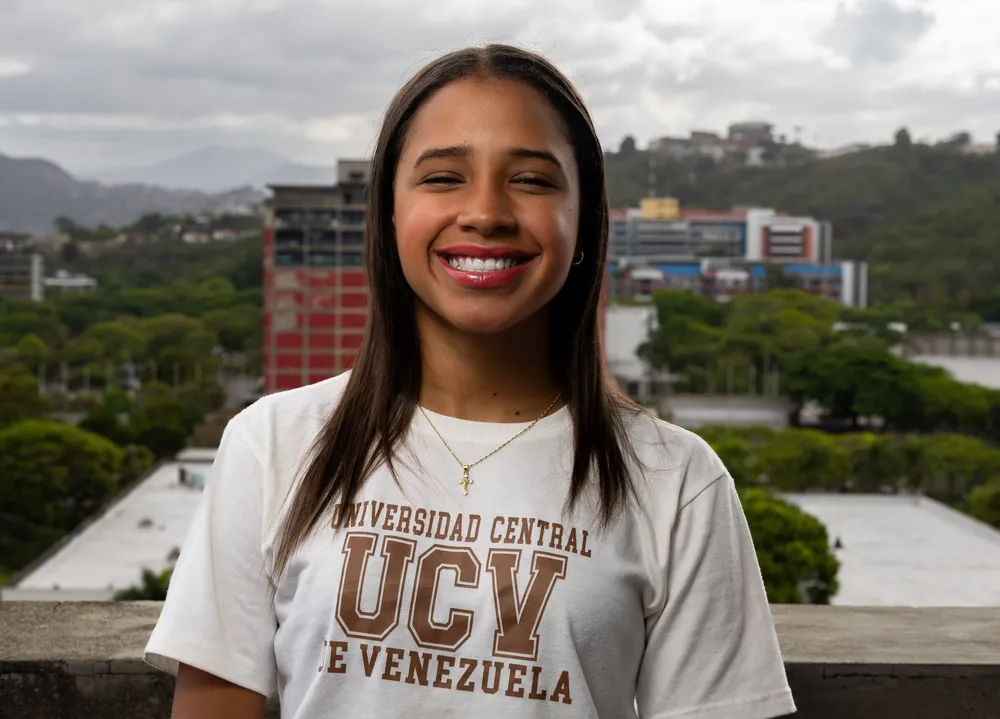 Rosa Cucunuba, candidata a la presidencia de la Federación de Centros Universitarios (FCU-UCV).